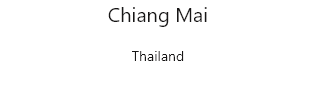 Chiang Mai Thailand